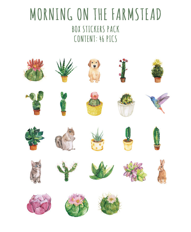 Morning on the Farmstead Box Sticker Set