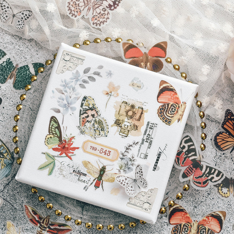 Moths and Butterflies Translucent Stickers Pack