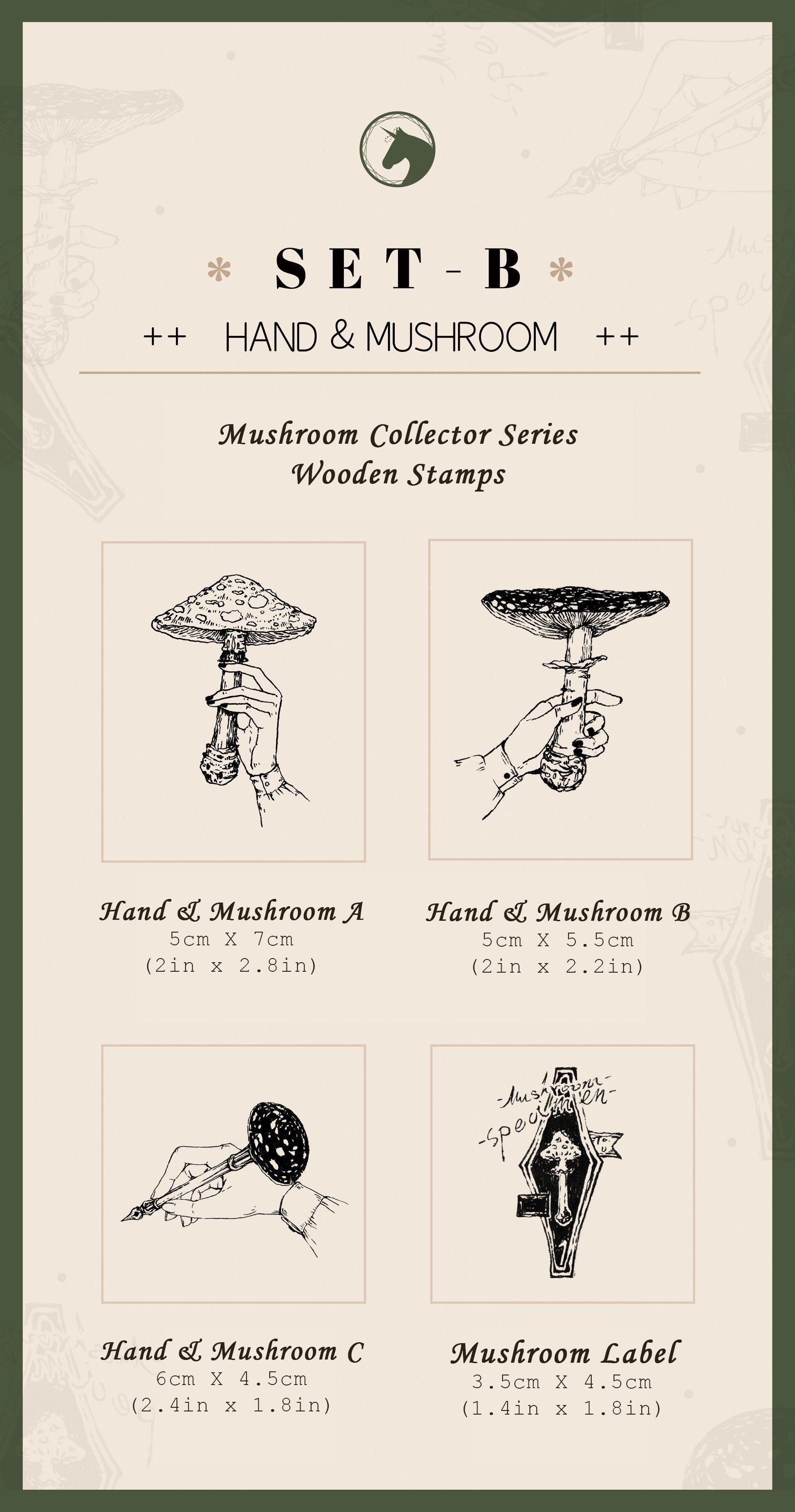 Benchu Studio: Mushroom Collector Stamps (Set B)