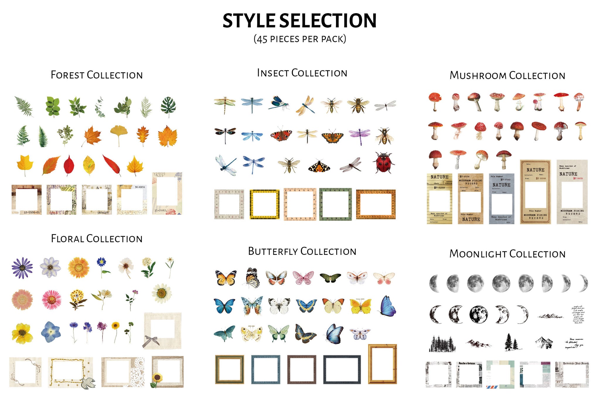 Natural Science Museum Series Clear Stickers