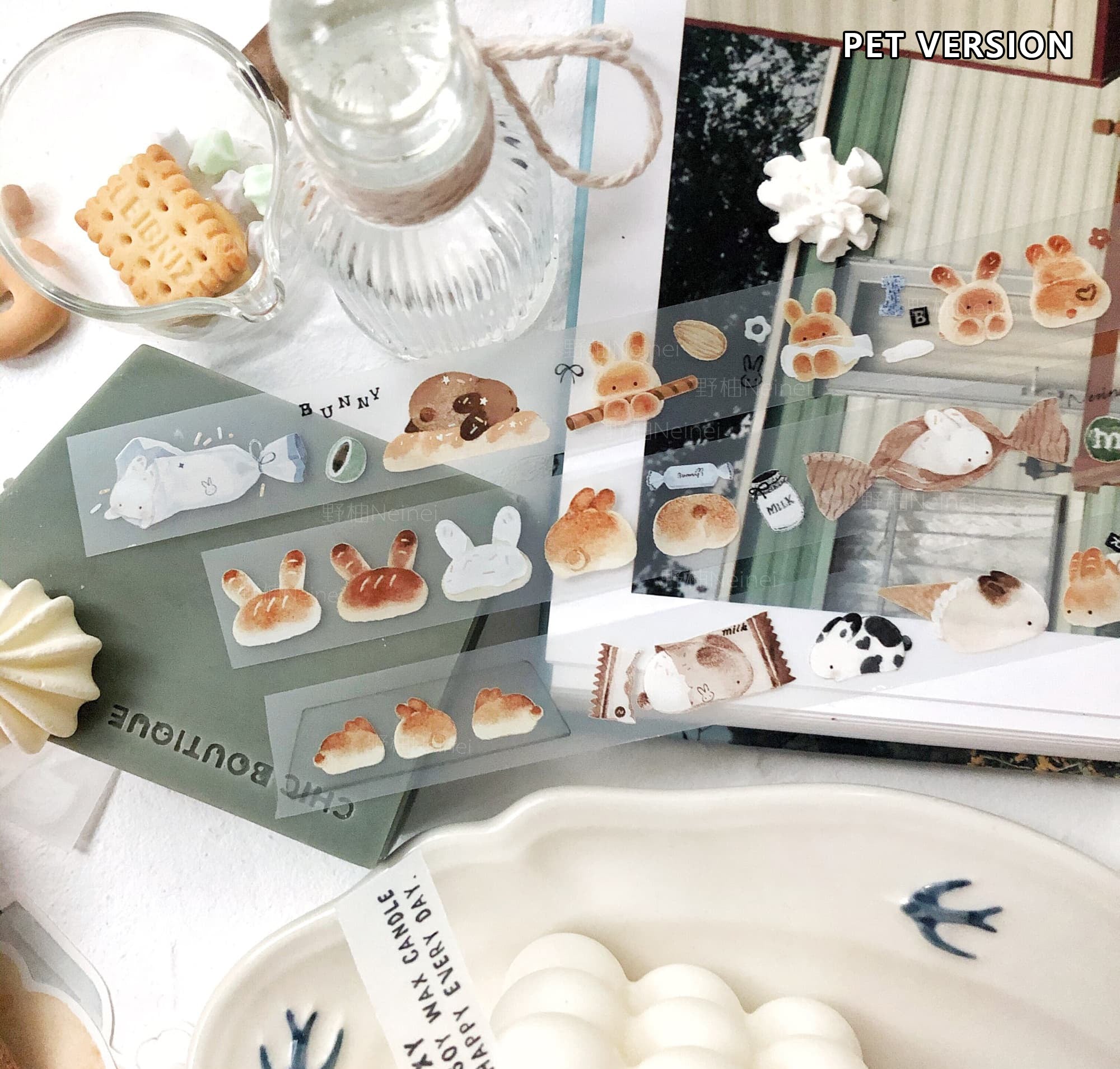Neinei Illustration Masking Tape: Bunny Loaf