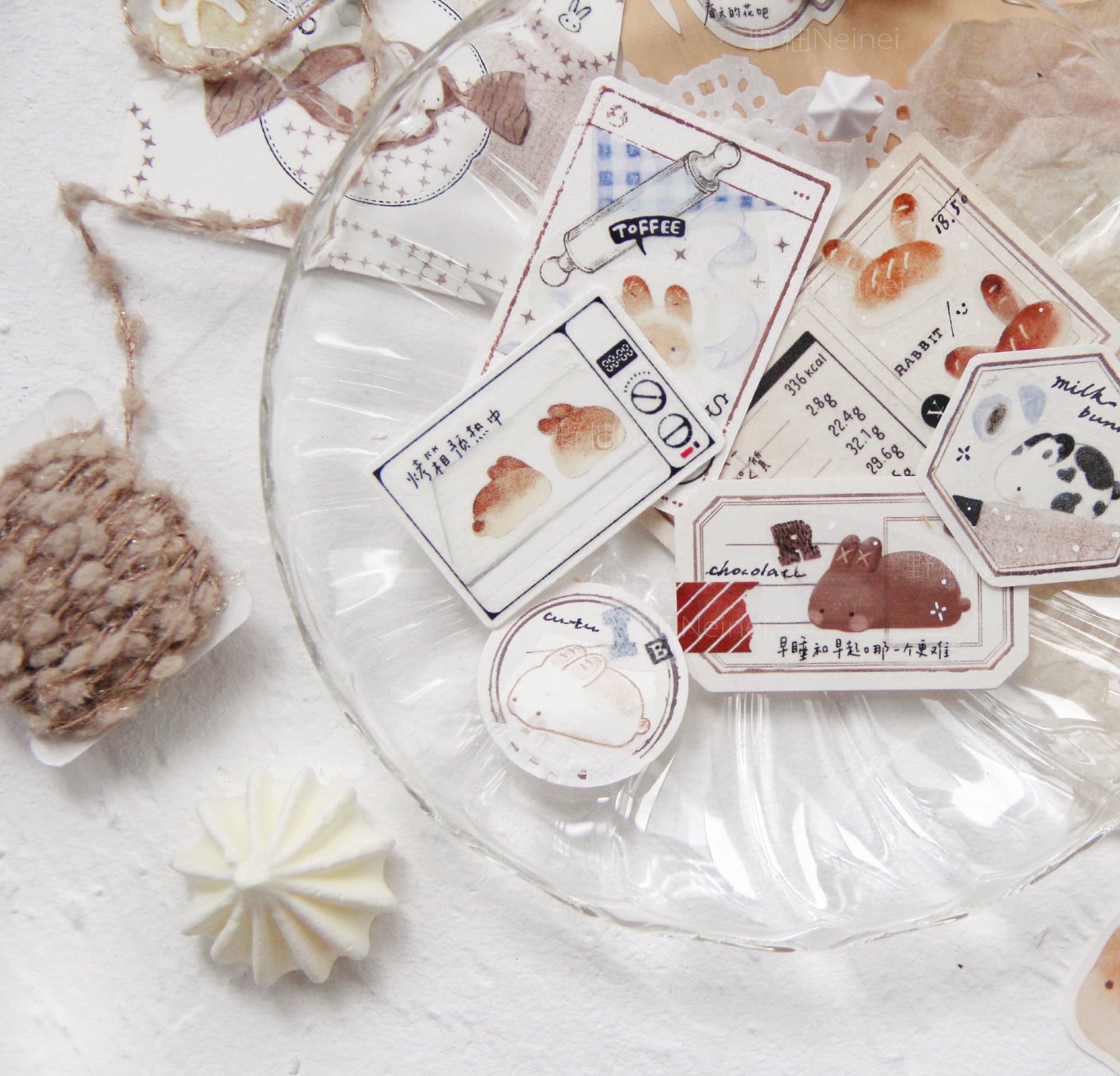 Neinei Illustration Masking Tape: Bunny Loaf