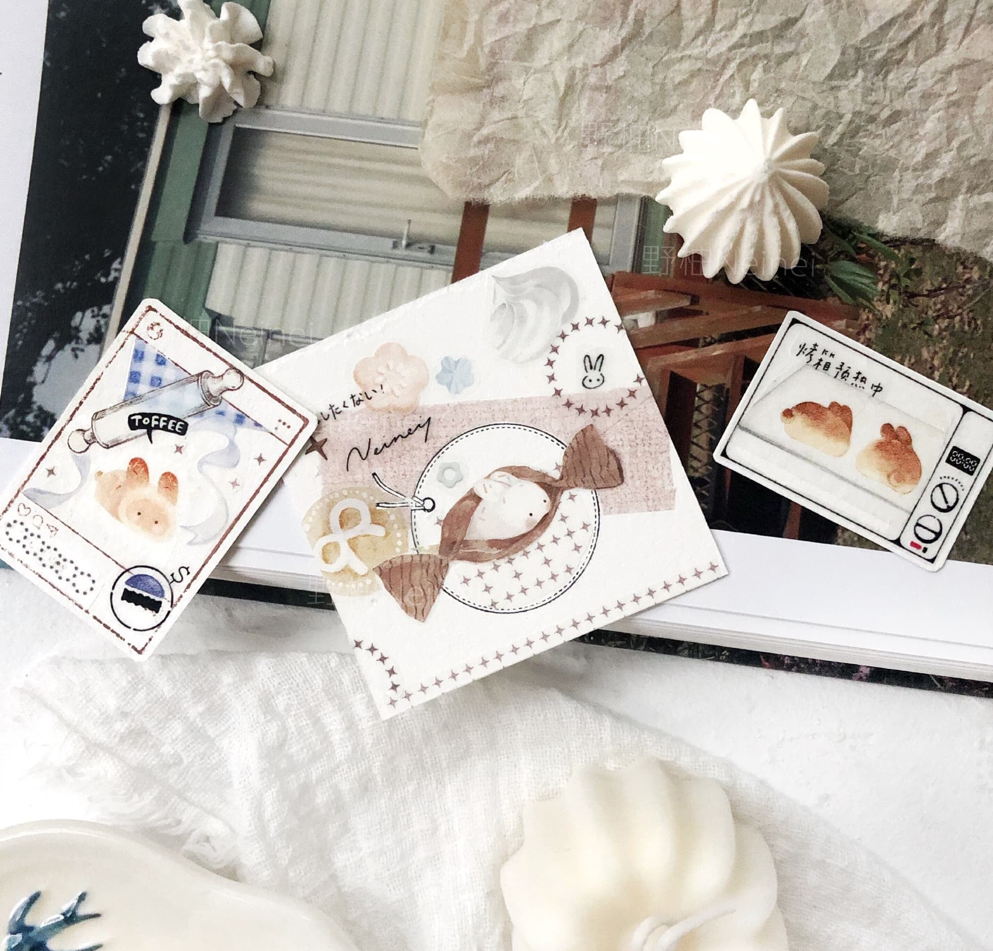 Neinei Illustration Masking Tape: Bunny Loaf
