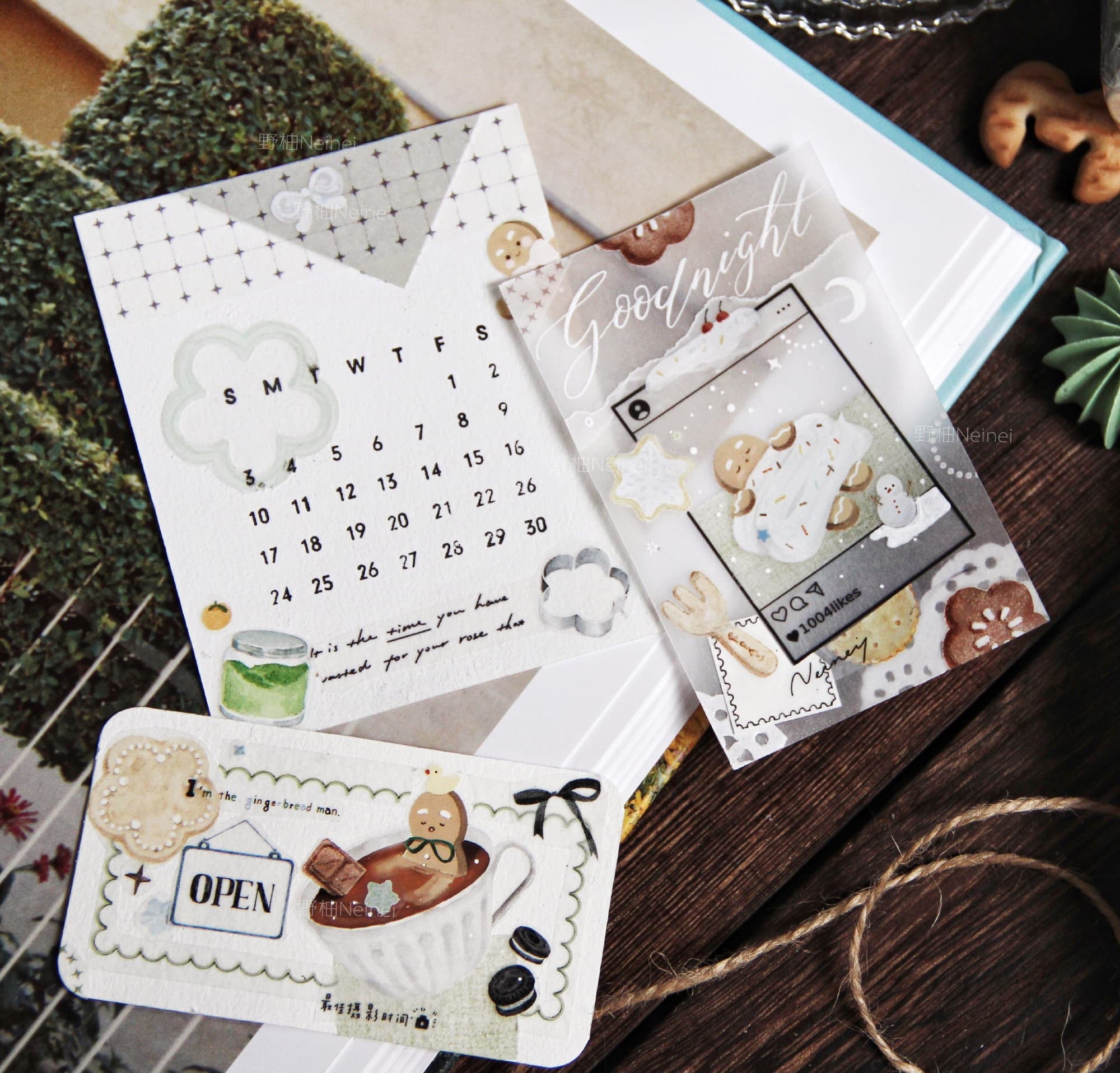 Neinei Illustration Masking Tape: Gingerbread Man