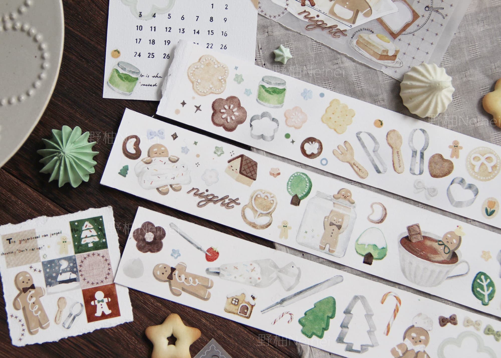 Neinei Illustration Masking Tape: Gingerbread Man