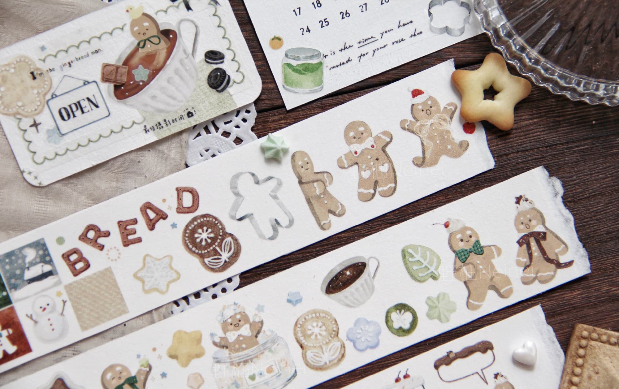 Neinei Illustration Masking Tape: Gingerbread Man