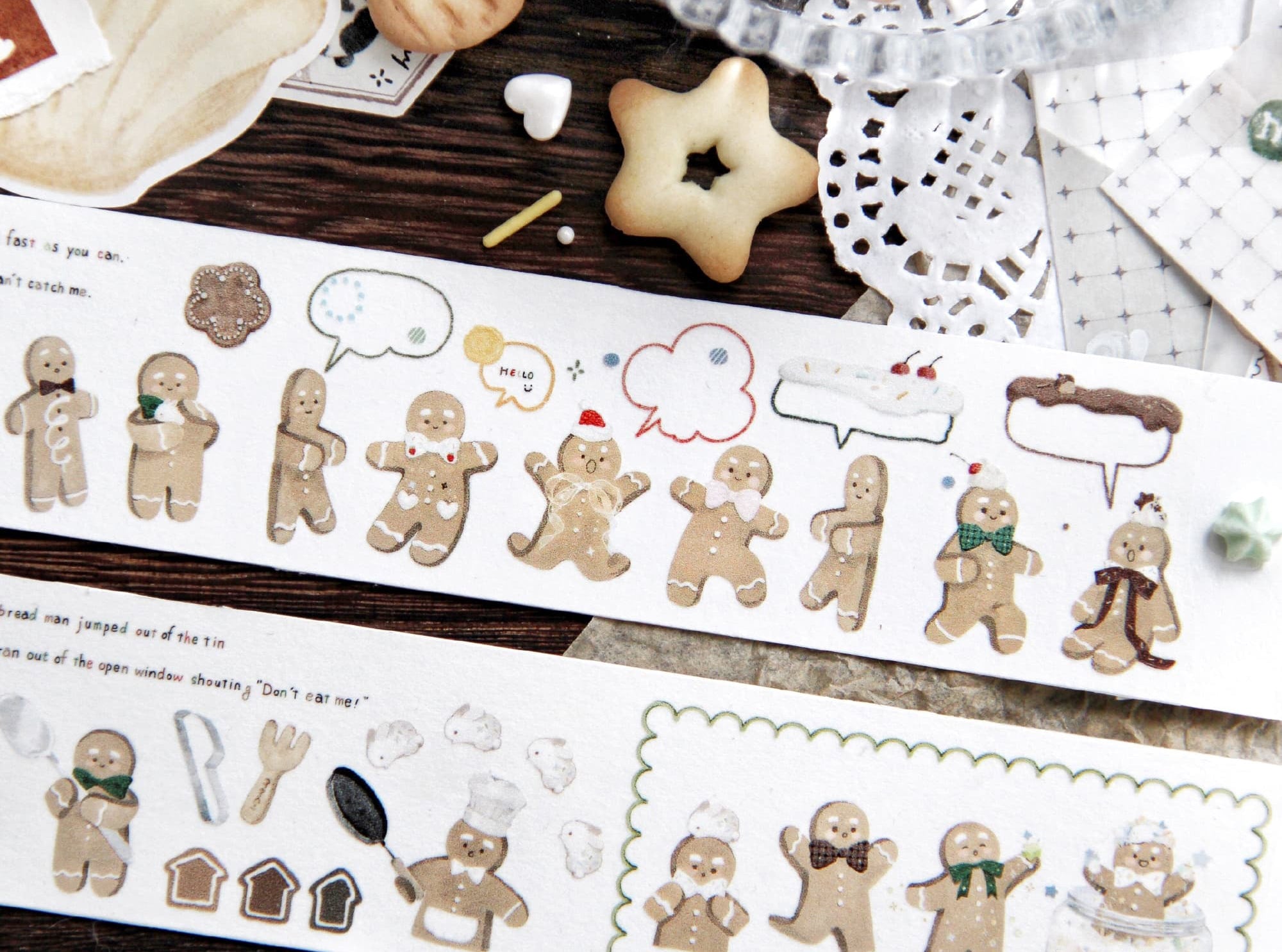 Neinei Illustration Masking Tape: Gingerbread Man
