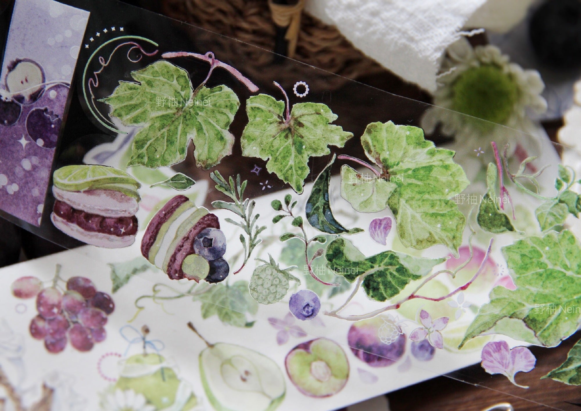 Neinei Illustration Masking Tape: Grapes