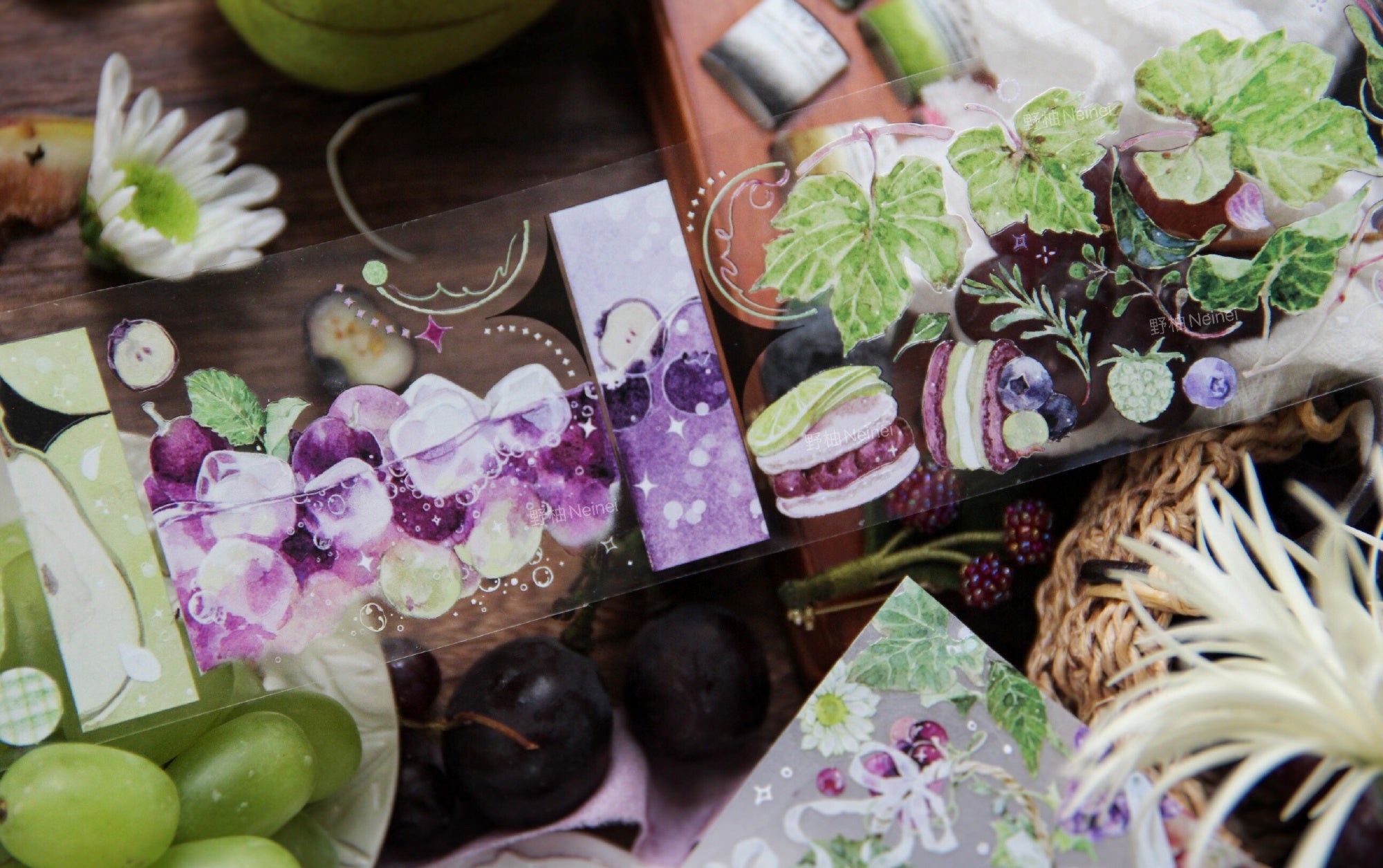 Neinei Illustration Masking Tape: Grapes