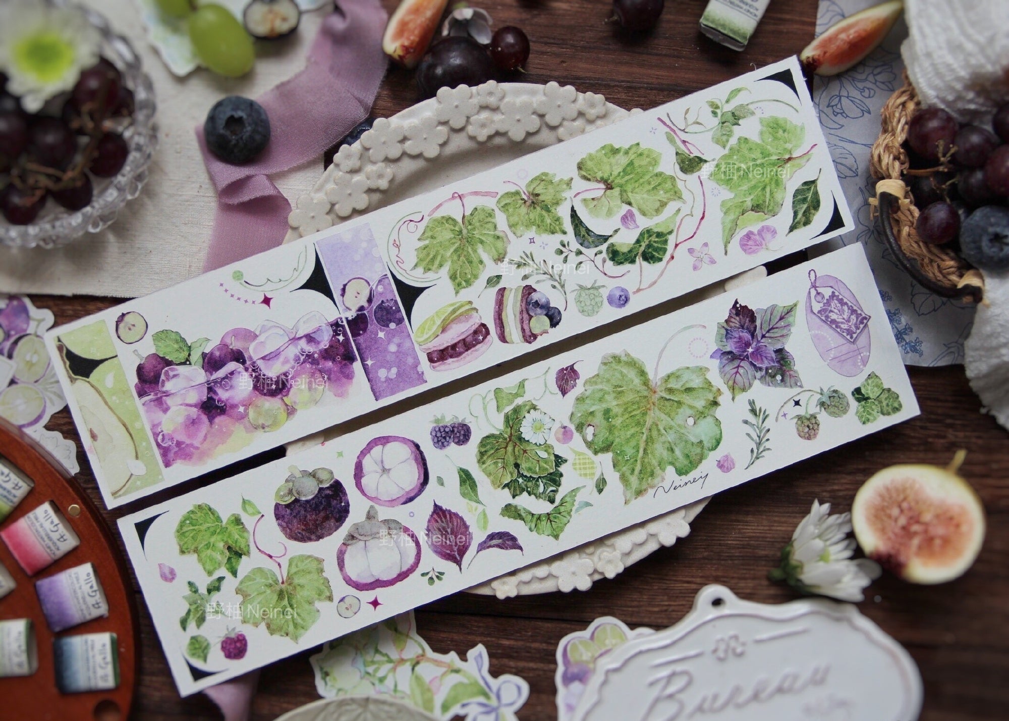 Neinei Illustration Masking Tape: Grapes