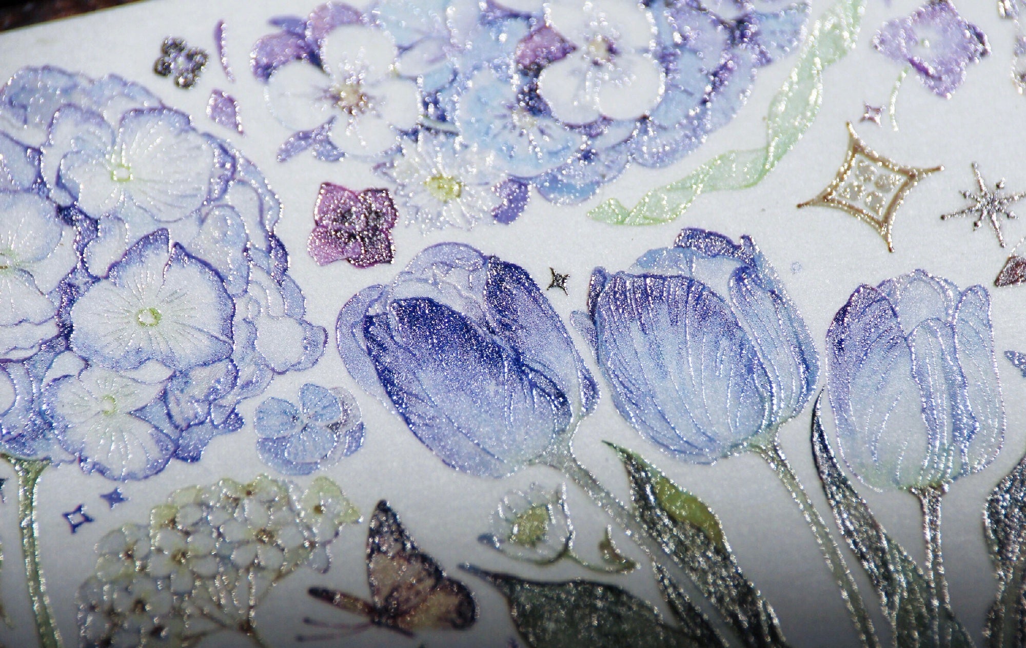 Neinei Illustration Masking Tape: Reading Blue in the Study