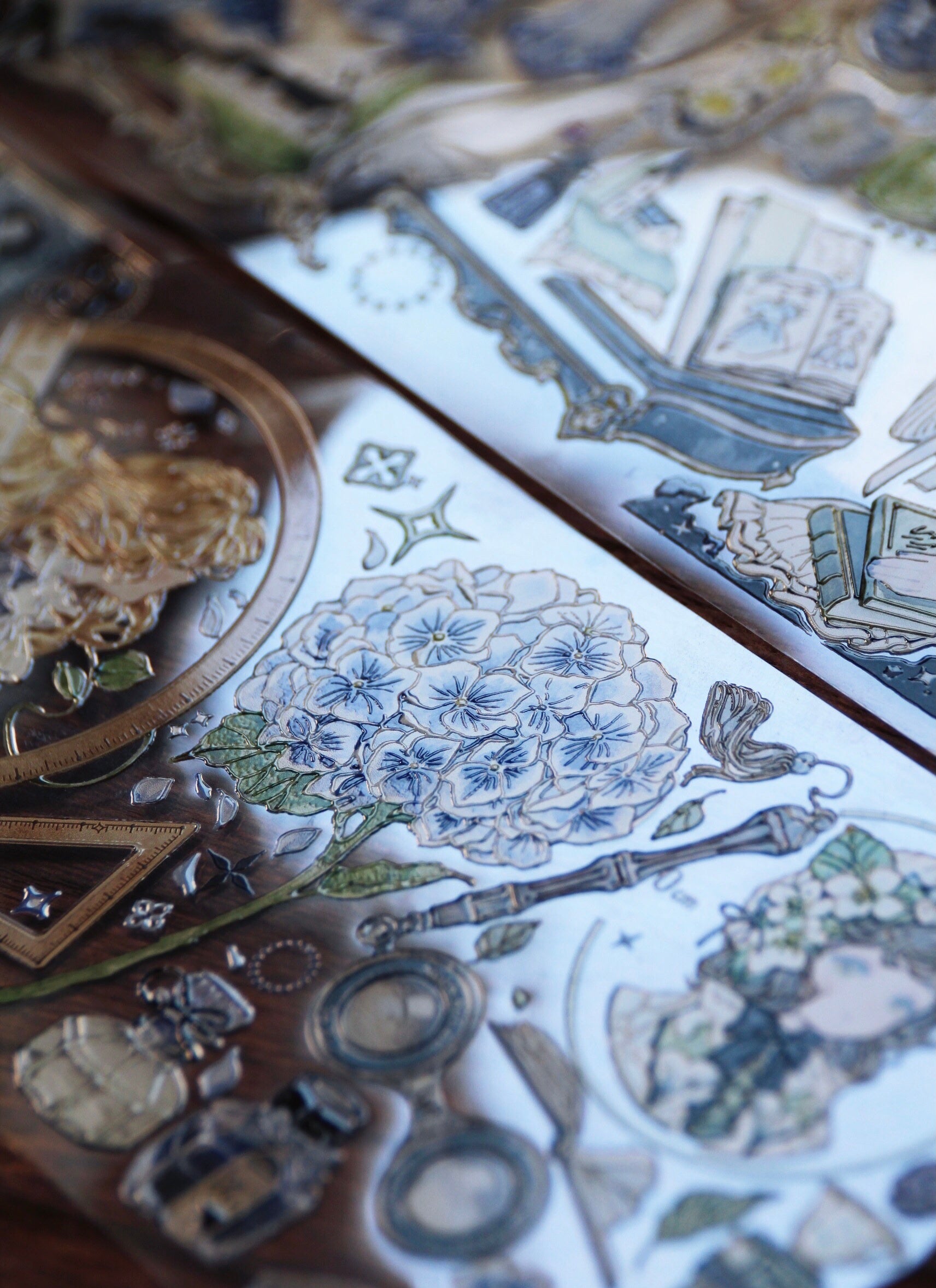 Neinei Illustration Masking Tape: Reading Blue in the Study