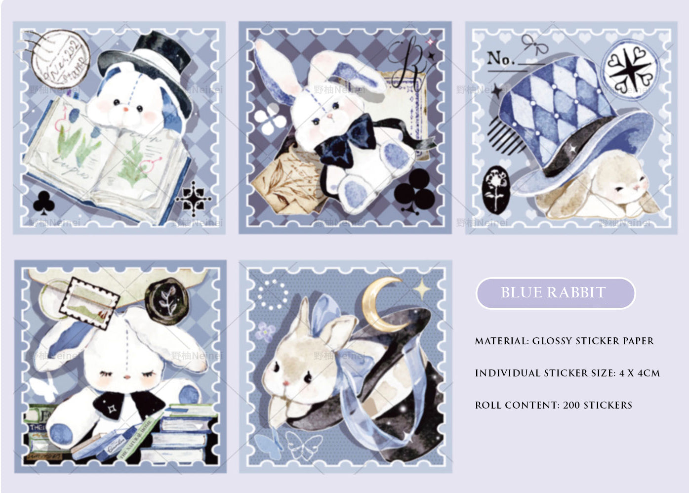 Neinei Illustration Sticker Rolls: Fruits and Flowers Series