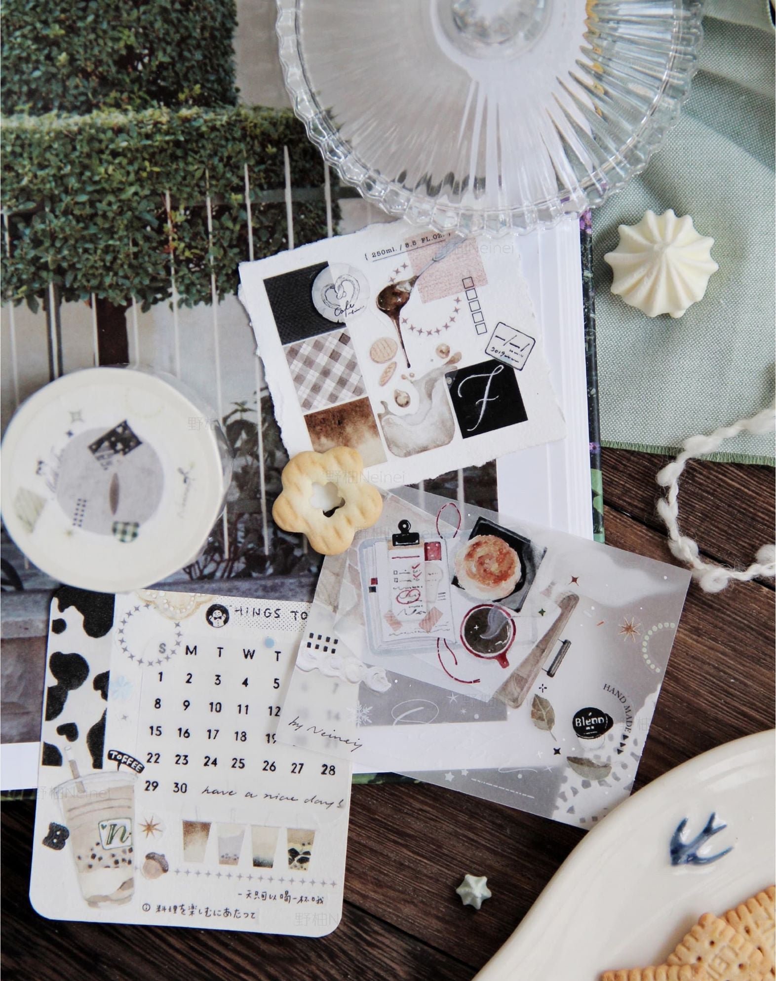 Neinei Illustration Masking Tape: Milk Tea
