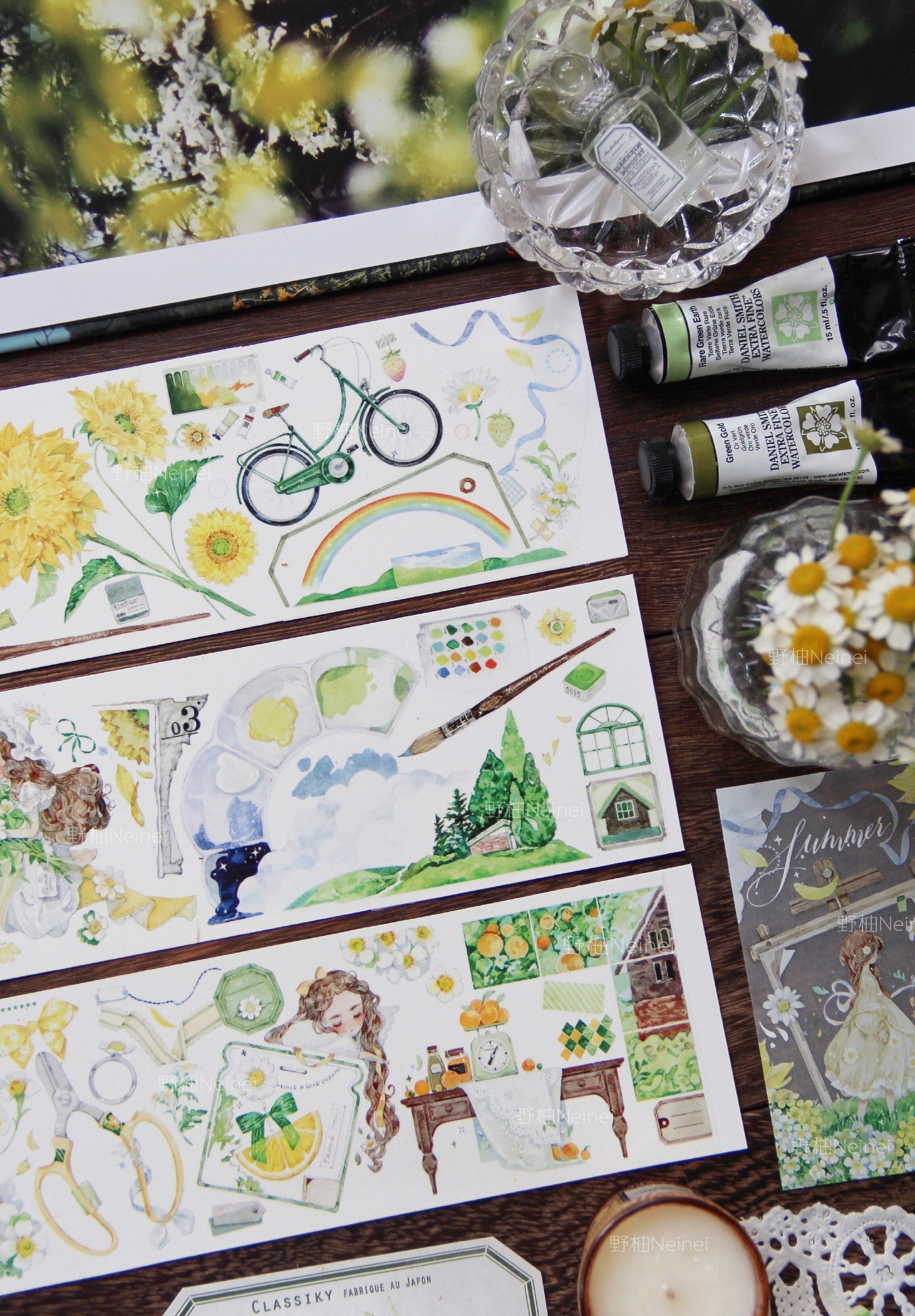 Neinei Illustration Masking Tape: Sunkissed Tangerines