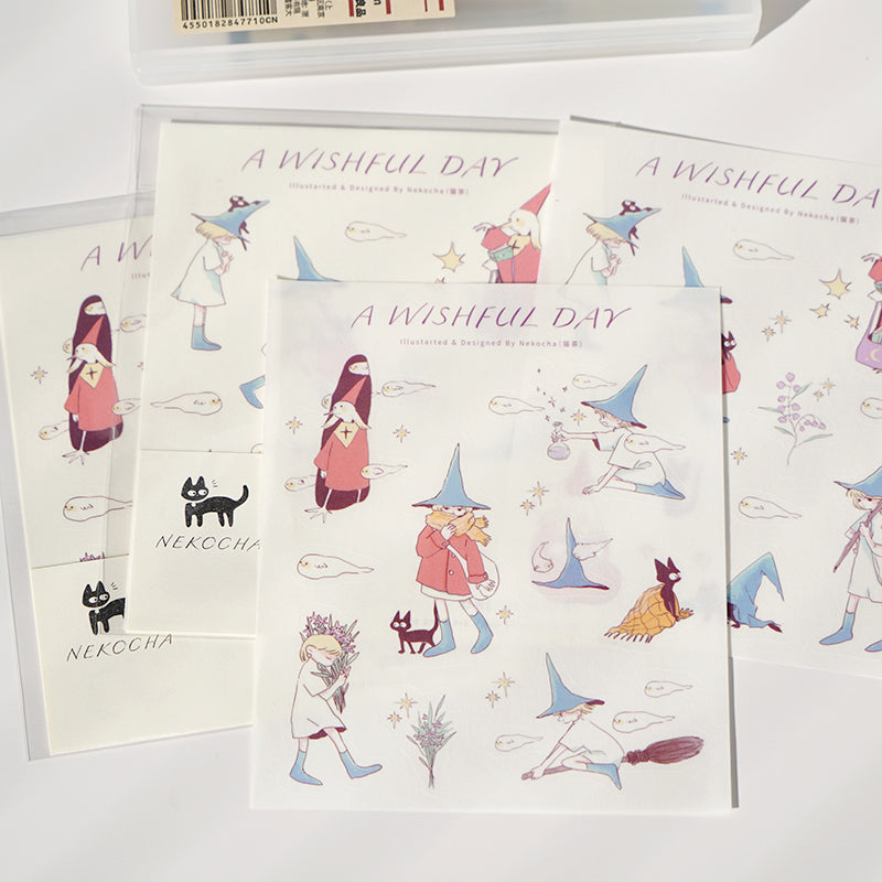 Nekocha Sticker Sheet: A Wishful Day