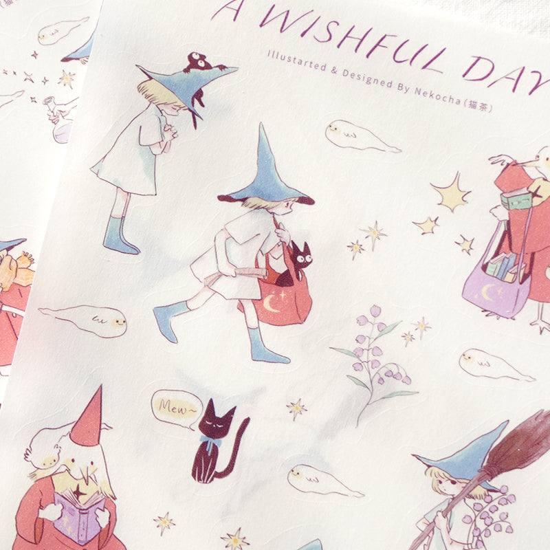 Nekocha Sticker Sheet: A Wishful Day