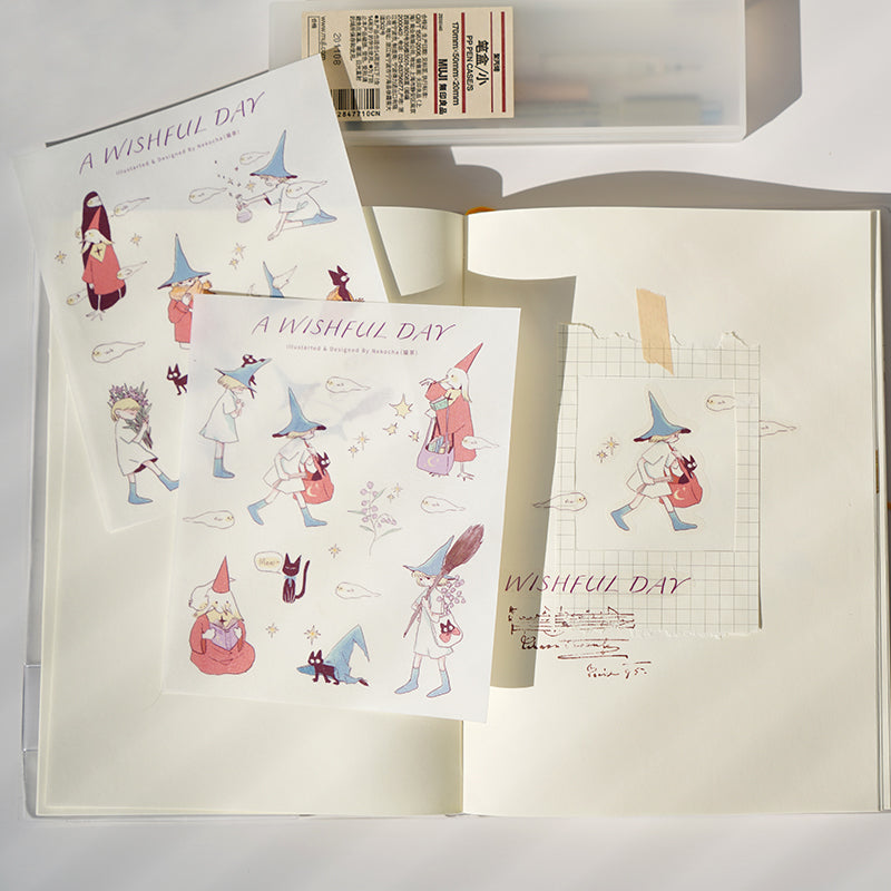 Nekocha Sticker Sheet: A Wishful Day