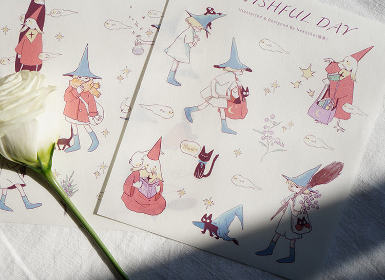 Nekocha Sticker Sheet: A Wishful Day