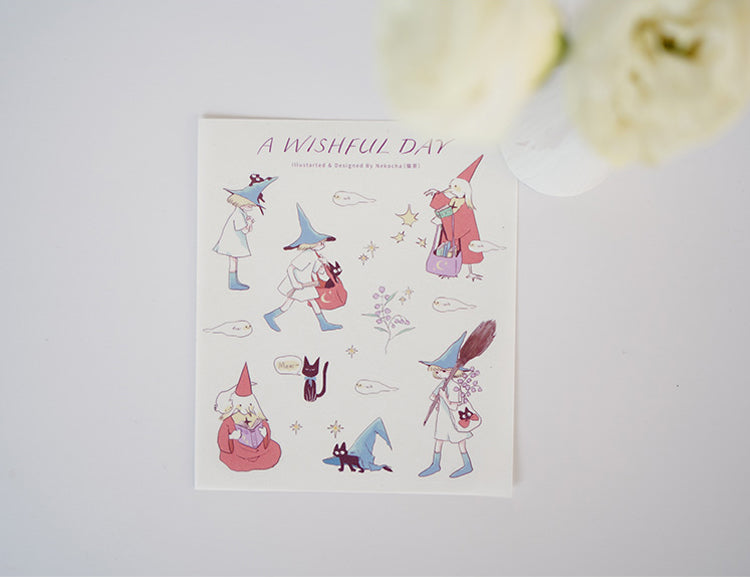 Nekocha Sticker Sheet: A Wishful Day