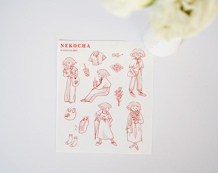 Nekocha Sticker Sheet: Little Moments