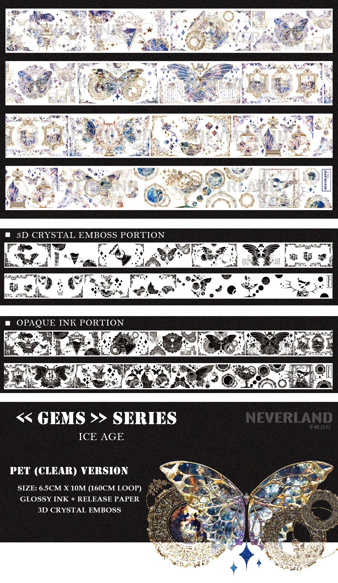 Neverland Clear Tape: Ice Age & Crystal Clear