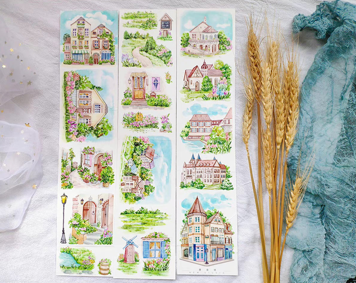 New Studio Washi Tape: Village Buildings