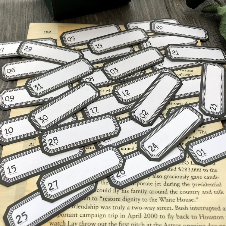 Vintage Calendar Label Stickers