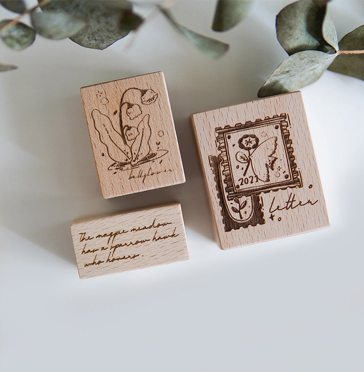 Orange Studio Rubber Stamp: Spring Letter