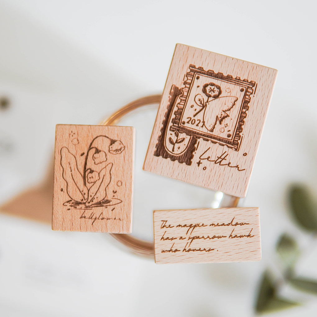 Orange Studio Rubber Stamp: Spring Letter