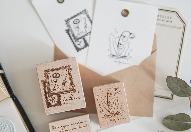 Orange Studio Rubber Stamp: Spring Letter
