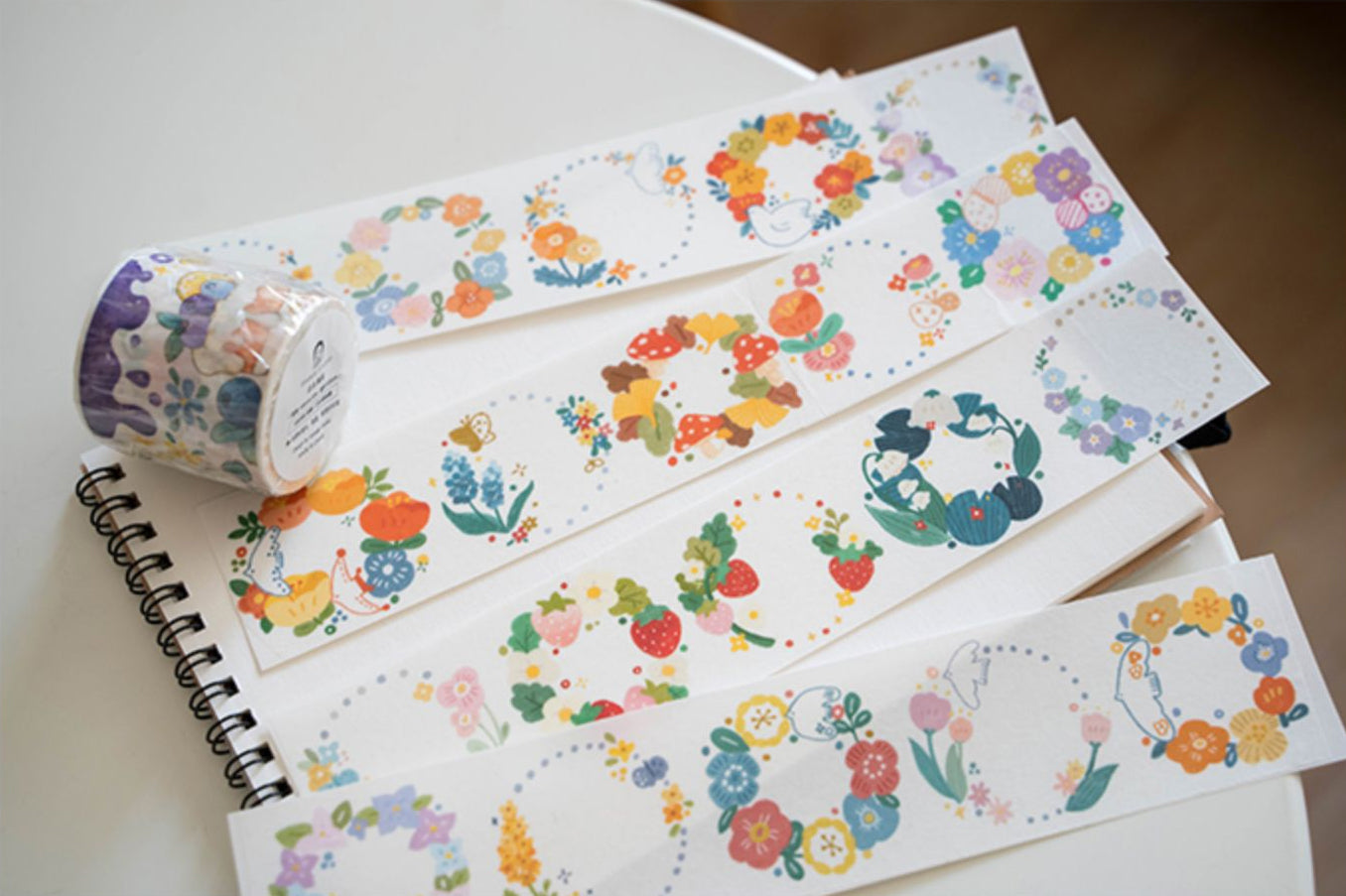Orange Studio Masking Tape: Flower Wreaths
