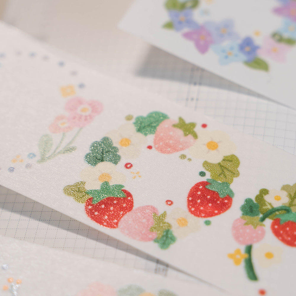 Orange Studio Masking Tape: Flower Wreaths