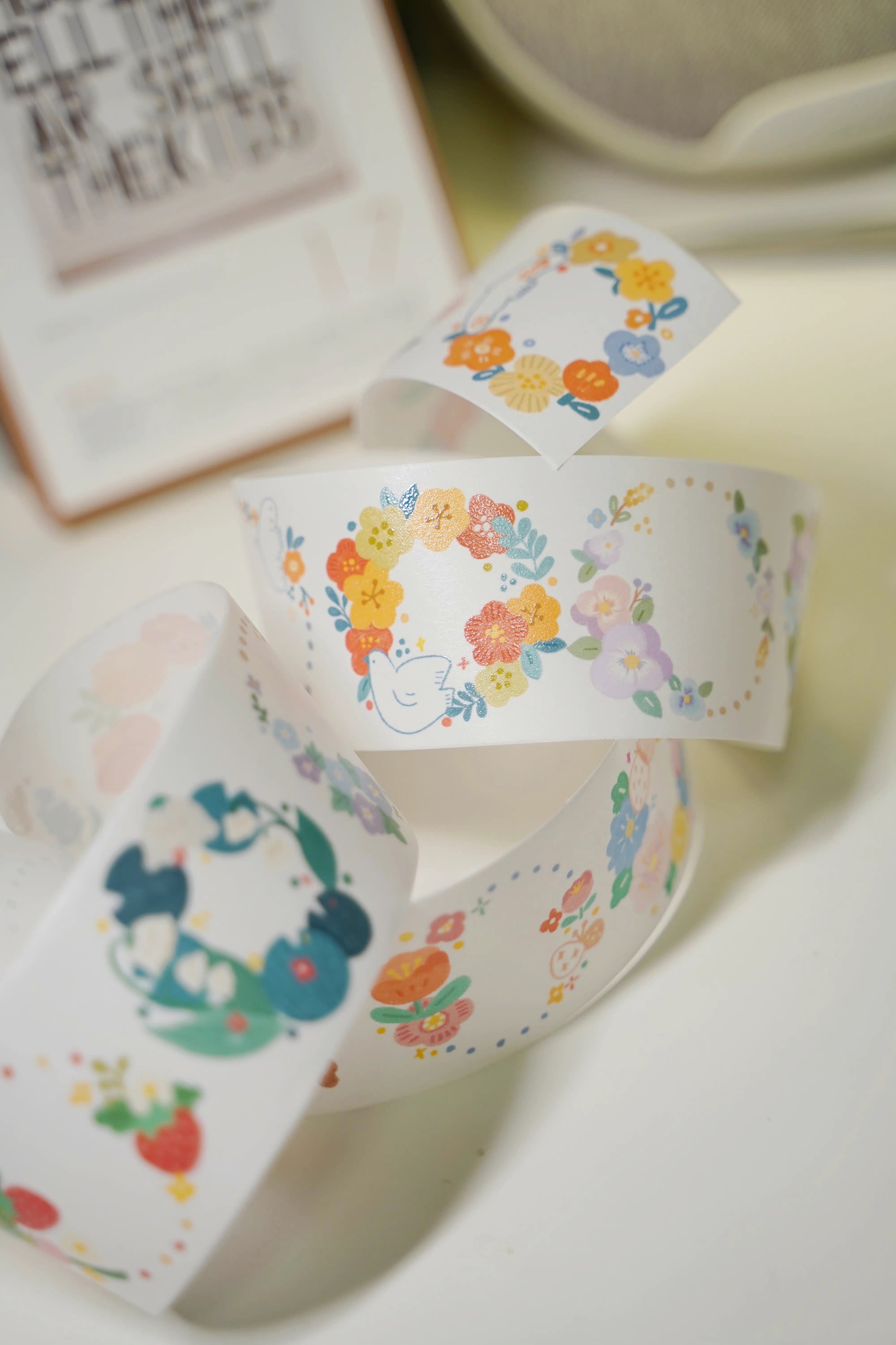 Orange Studio Masking Tape: Flower Wreaths