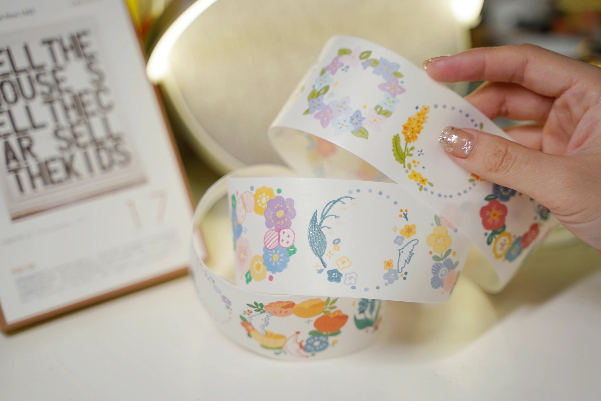 Orange Studio Masking Tape: Flower Wreaths