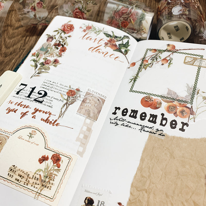Floral and Botanical Clear Tape