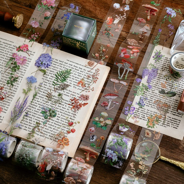 Floral and Botanical Clear Tape