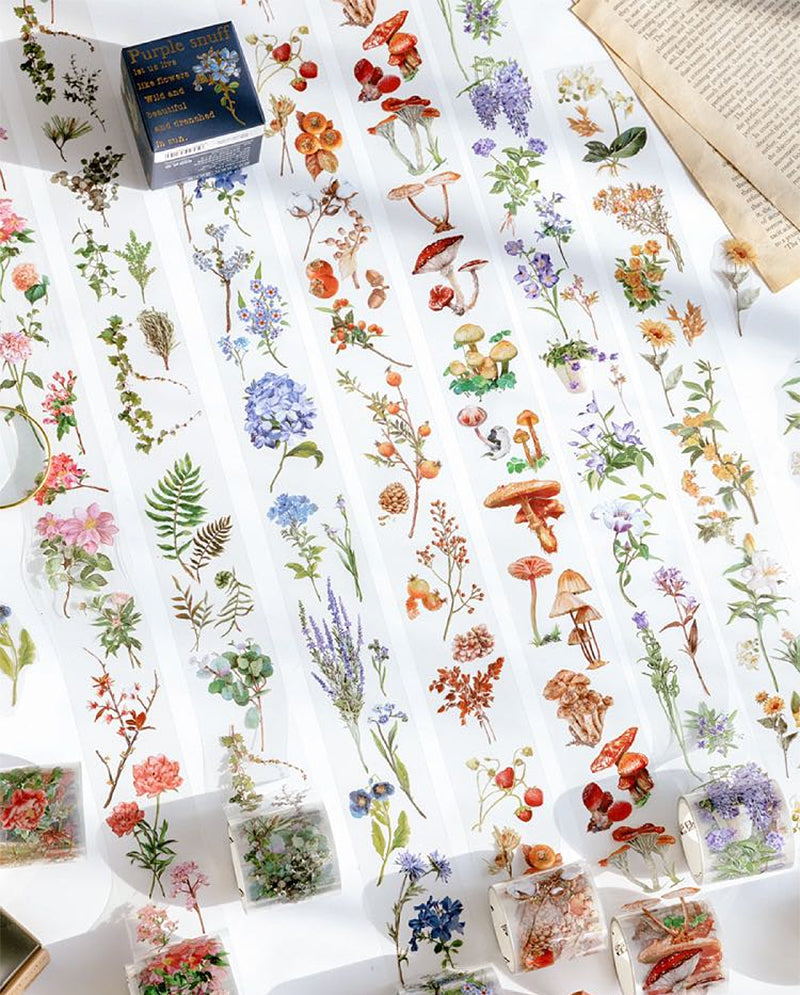 Floral and Botanical Clear Tape