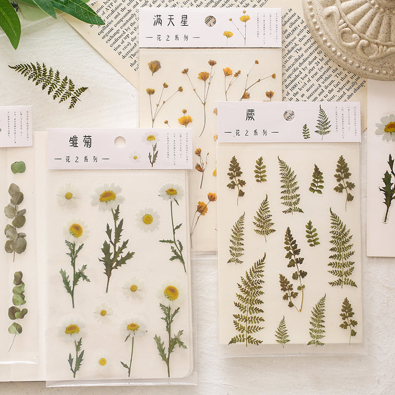 Clear Flowers Sticker Sheet