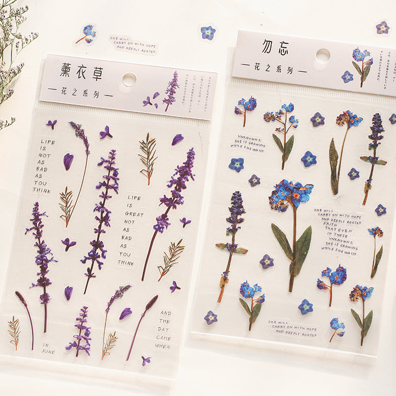 Clear Flowers Sticker Sheet