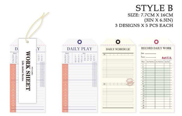 Assorted Cardstock Hang Tags