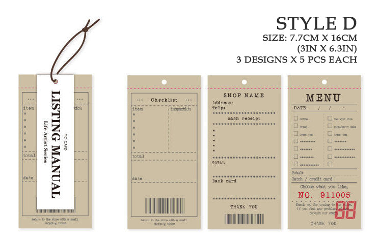 Assorted Cardstock Hang Tags