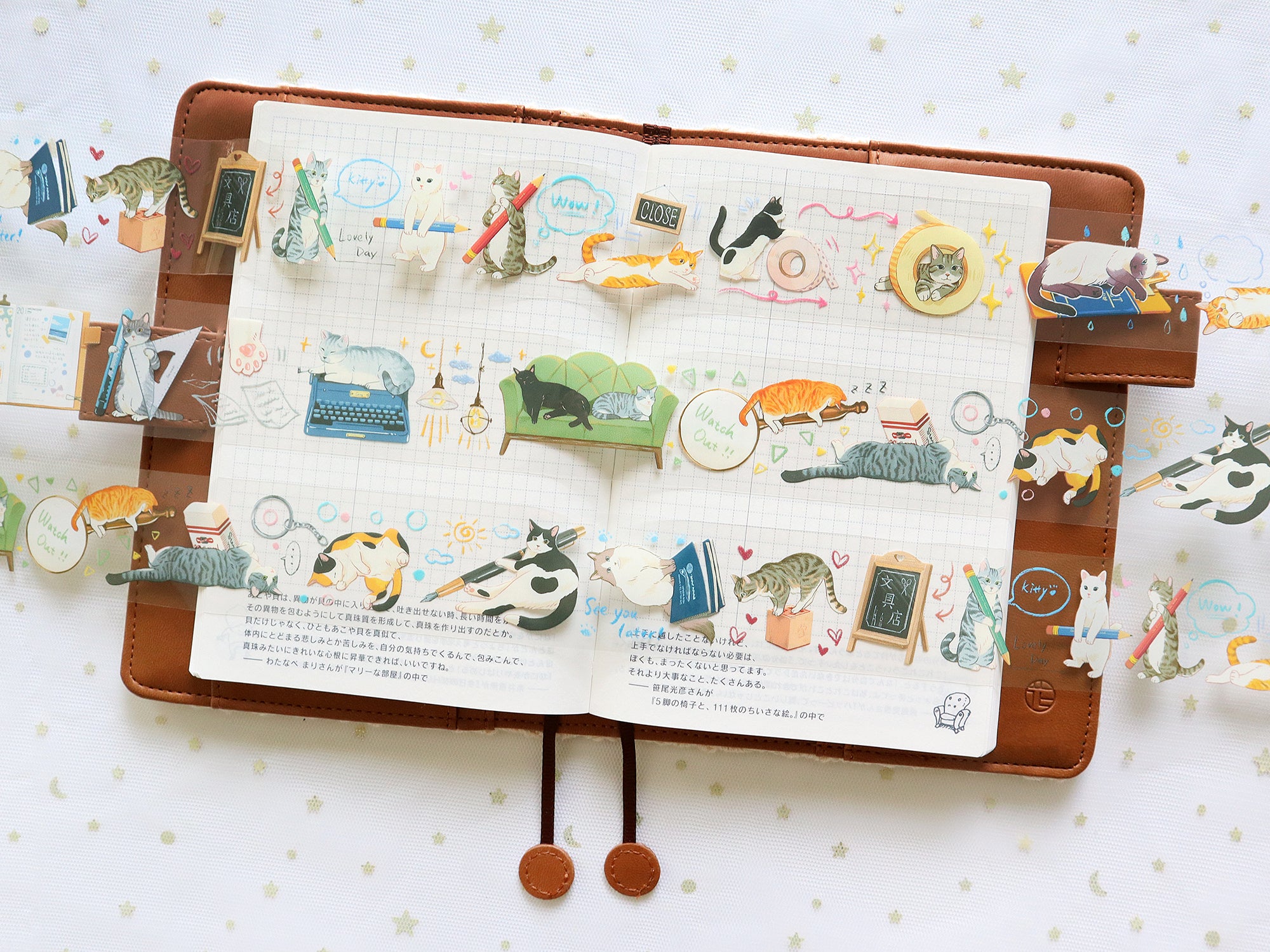 Stationery Store Cats PET Tape