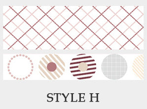 Dots and Checkers Pattern Washi Tape