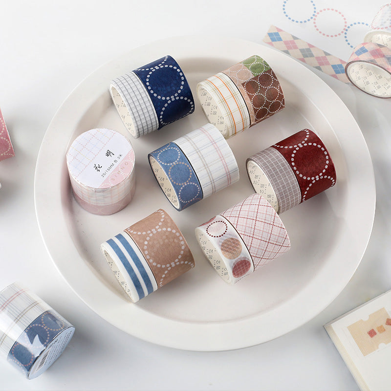 Dots and Checkers Pattern Washi Tape
