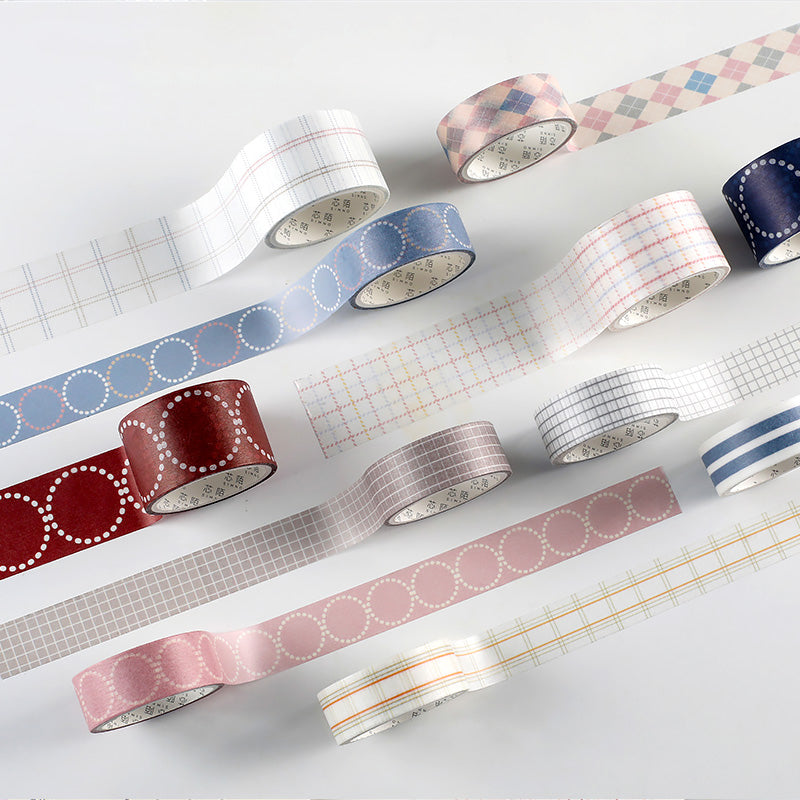 Dots and Checkers Pattern Washi Tape