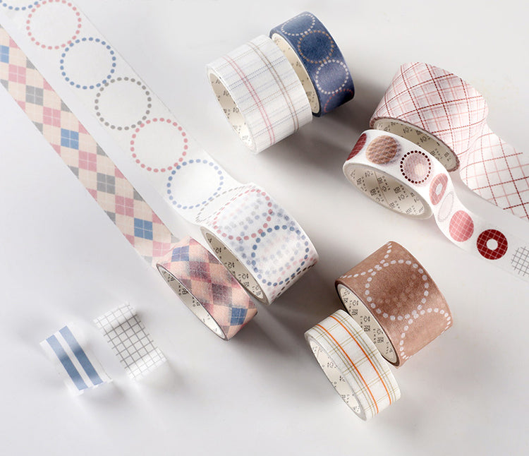 Dots and Checkers Pattern Washi Tape