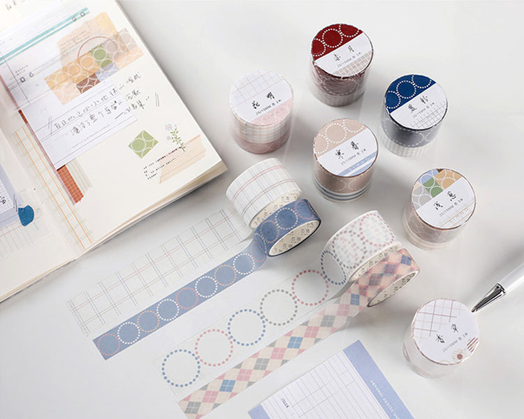 Dots and Checkers Pattern Washi Tape