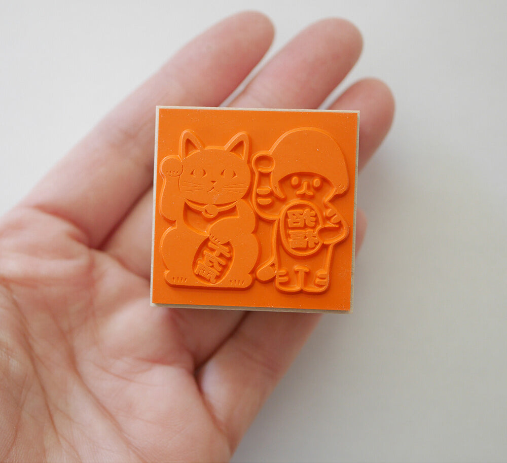 4Legs Rubber Stamp: Mushroom Cats A