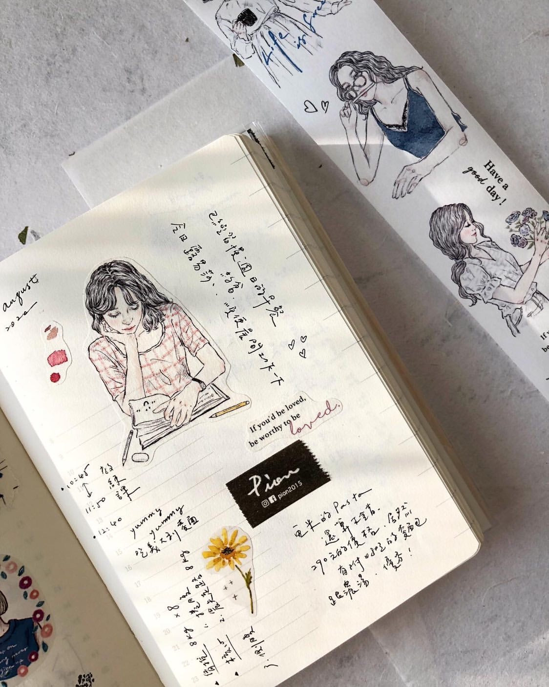 Pion Washi Tape: Sketch Girls